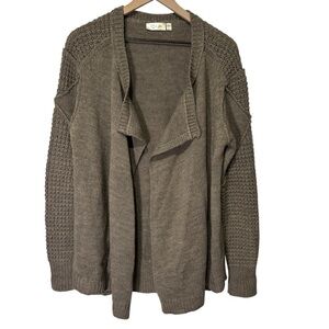 RD Style Open Front Chunky Brown Knit Cardigan Sweater Women’s Size Large